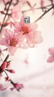 AppLock Theme Peach Blossoms android App screenshot 0